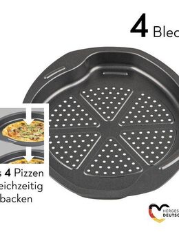 CHG Pizzablech SENSAZIONE, Metall, (Set, 4-St), Made in Germany