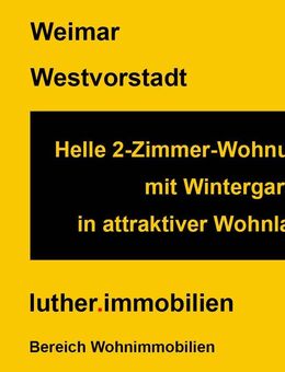 Helle 2-Zimmer-Wohnung in der Westvorstadt - Weimar
