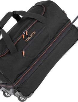 travelite Reisetasche BASICS, 55 cm, Duffle Bag Sporttasche mit Trolleyfunktion und Volumenerweiterung