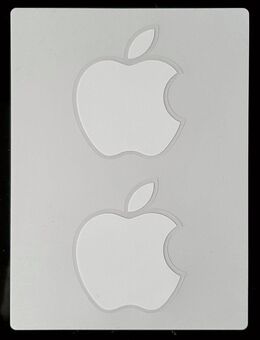 2 + 2 Aufkleber Sticker Apple TV + iPad - 4,5 x 5,5 cm weiß - Hamburg Hamburg-Nord