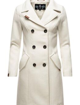 Marikoo Wollmantel Nanakoo edler Damen Trenchcoat in Woll-Optik