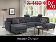 Wohnlandschaft 308cm Grau Federkern Schlaffunktion Bettkasten in 50827