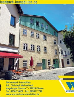 Hochwertig ausgestattete und großzügig geschnittene 2-Zimmer-Wohnung im Herzen der Füssener Altstadt - Füssen