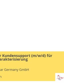 Technischer Kundensupport (w/m/d) für Materialcharakterisierung - Ostfildern