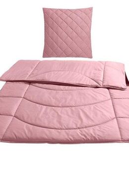 my home Steppbett + Kopfkissen Microlux, Bettdecke 135x200 cm, 155x220 cm, Füllung: Polyester, Bezug: Polyester, Set mit Kissen 40x80 cm, 80x80 cm, Sommer, Herbst, Winter in 4 Farben