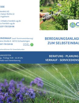 Professionelle Bewässerungsanlagen zum Selbsteinbau für Hobby Gärtner oder Installateure - Schwetzingen