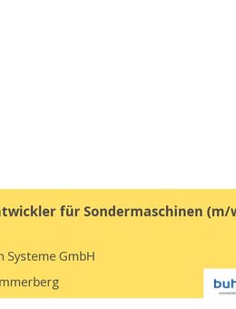 Softwareentwickler für Sondermaschinen (m/w/d) - Weiler-Simmerberg