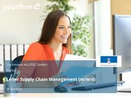 Leiter Supply Chain Management (m/w/d) - Springe