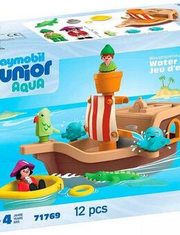 Playmobil® Peter Pans Piratenschiff mit Wasserspritzspaß (71769), JUNIOR & Disney Konstruktions-Spielset, (12 St), Made in Europe
