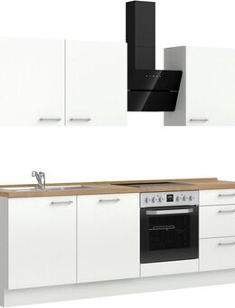 nobilia® Küchenzeile "Laser II", vormontiert, Ausrichtung wählbar, Breite 240 cm, wahlw. mit E-Geräten