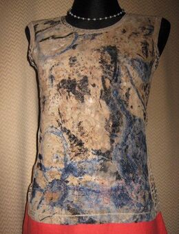 NEU * Edel * ausgefallen * Mustermix * Lace- Spitzen * Animal- Style * Träger * Top * T- Shirt "dibari" Gr. 36- 38, 40/ S- M * nude * - Riedlingen