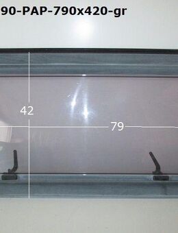 Hobby Wohnwagenfenster Parapress gebraucht ca 79 x 42 Parapress (zB Hobby 510) grau PPGY-RX D2167 - Schotten Zentrum