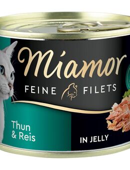 Miamor Feine Filets 6 x 185 g - Thunfisch & Reis