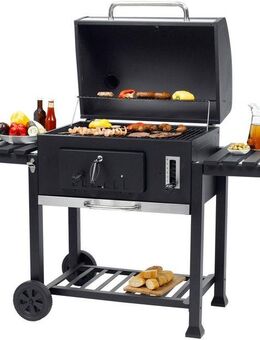 Tepro Holzkohlegrill Grillwagen Toronto XXL, BxTxH: 152x73x137 cm, mit 2 Grillrosten und Pizzastein Vorrichtung