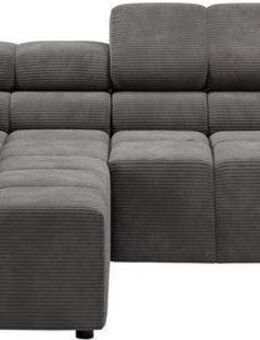 INOSIGN Ecksofa Ancona, incl. Kopfteilverstellung + 3 Zierkissen, L-Form, Breite 249cm, wahlweise motorische Sitztiefenverstellung, B/T(H: 249/215/70 cm