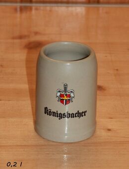Königsbacher Bräu Bierkrug 0.2 L Steingut Steinzeug Keramik neuwertig - Borken