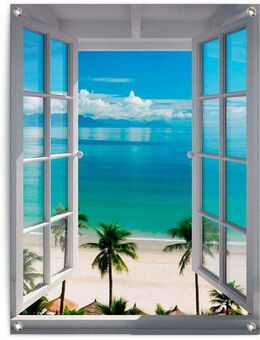 Reinders! Poster Fenster zum Strand