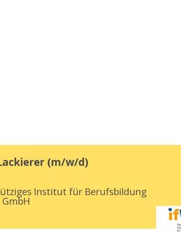 Maler und Lackierer (m/w/d) - Ulm