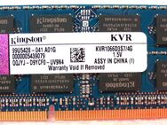 Kingston - 4GB RAM - KVR1066D3S7/4G - 1066MHz - DDR3 SODIMM - 204Pin - PC3-8500 - 1,5V - Biebesheim (Rhein)