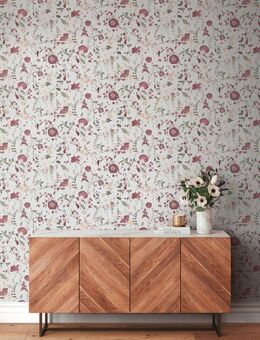 A.S. Création Vliestapete PintWalls II florale Tapete Mustertapete Blumen Blumen, strukturiert, matt, (1 St), Vliestapete Blümchen für Schlafzimmer Küche Wohnzimmer Floral Design