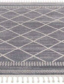 Carpet City Teppich Art 2645, rechteckig, Höhe: 7 mm, Läufer, Kurzflor, mit Kettfäden, Rauten-Optik