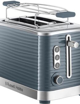 RUSSELL HOBBS Toaster Inspire 24373-56 Grau, 2 Schlitze, 1050 W, mit hochwertiger Hochglanz-Struktur, extra breite Toastschlitze