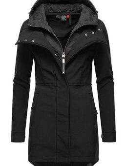 Ragwear Softshellmantel Ybela sportliche, gefütterte Outdoorjacke mit Kapuze