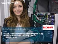 Informationssicherheitsbeauftragter (ISB) / Chief Information Security Officer (CISO) (m/w/d) - Verl