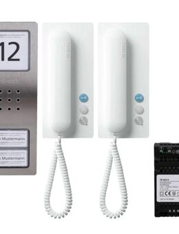 Siedle Audio-Sprechanlagen-Set SET CA 812-2 E/W Comp. Edelstahl/W - Karlsruhe