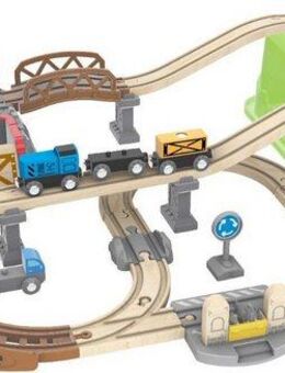 Hape Spielzeug-Eisenbahn Eisenbahn-Baukasten, (Set, 50-tlg)