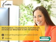 Werkstudent / Studentische Aushilfskraft (m/w/d) zur Mitarbeit in der Verwaltung - Erkelenz