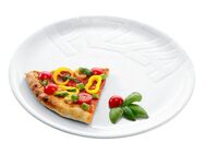 CreaTable Pizzateller Essteller, (4 St), Teller Set für 4 Personen, weiß, Porzellan