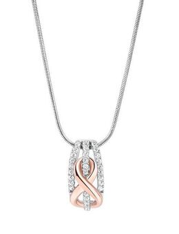 Zeeme Kette mit Anhänger Silber 925 rhodiniert mit Unendlichkeits-Symbol