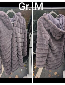Wunderschöne Kunstfell Jacke Felljacke Kuscheljacke Gr M grau - Recklinghausen
