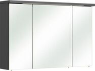 Saphir Badmöbel-Set Quickset 327 2-teilig, Waschplatz und LED-Spiegelschrank, (Set, 2-St), Anthrazit Hochglanz, inkl. Türdämpfer, 5 Türen, 1 Klappe, 1 Schublade