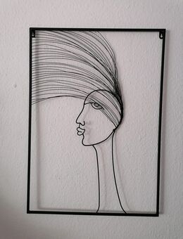 Metallbild Frauenkopf mit wehenden Haaren 70 x50 x0,5 cm - Haltern (See) Zentrum