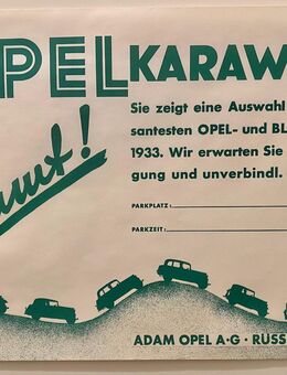 Original Plakat 1933 DIE OPEL KARAWANE KOMMT Oldtimer Vintage - Köln