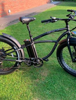 E Fatbike Beach Cruiser Fahrrad Retro 26 Zoll schwarz - Großenkneten