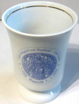 Porzellan Becher "König Rupprecht 1." Johann Weig Bavaria - Amberg