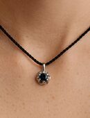 Anhänger mit einem Saphir 0,10 ct. in 585 Weißgold in 44627