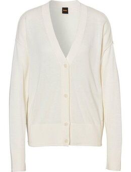 BOSS ORANGE Strickjacke Feda Premium Damenmode mit tiefem V-Ausschnitt
