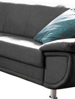 TRENDMANUFAKTUR 3-Sitzer Rondo, Breite 207 cm, breite Armlehnen, Füße chromfarben, Big-Sofa wahlweise mit Federkern, in verschiedenen Bezügen bestellbar