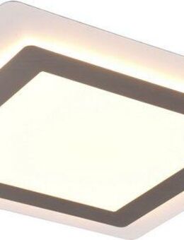 TRIO Leuchten LED Deckenleuchte MORGAN, quadratische Deckenlampe 45x45cm, dimmbar, CCT, Memoryfunktion, Nachtlichtfunktion, LED fest integriert, warmweiß - kaltweiß, Nachtlicht, Timer, 46W 6000 Lumen, 2700-6500 Kelvin, mit Fernbedienung