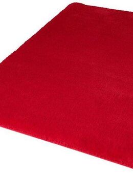 Carpet City Badematte Topia Mats, Badteppich uni, Höhe 14 mm, rutschhemmend beschichtet, strapazierfähig, Polyester, rechteckig, Hochflor, Kaninchen Haptik, Polyester, Badezimmerteppich, waschbar