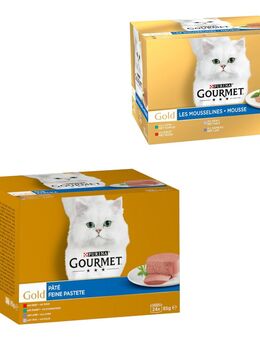 96 x 85 g Jumbopack Gourmet Gold + 24 x 85 g Feine Pastete Mix gratis! - Feine Pastete Mix I