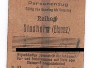 Arbeiterwochenkarte von Sinsheim-Reihen nach Sinsheim - Sinsheim