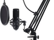 Hyrican Mikrofon USB Streaming Mikrofon Set ST-SM50 mit Mikrofonarm, Spinne & Popschutz