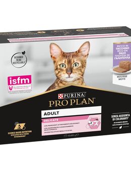 PURINA PRO PLAN Cat Delicate - Truthahn Mousse (12 x 85 g)