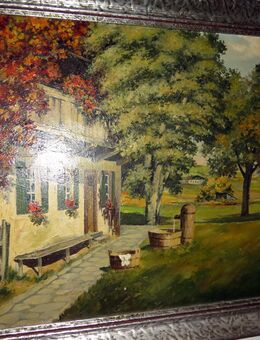 Ölgemälde Leinwand Adolf Petzoldt 1888- 1972 Mein Zuhause Unikat - Arnsdorf