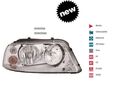 SCHEINWERFER RECHTS H7 H1 VW SHARAN 7M8 SEAT ALHAMBRA 7M7941016N in 44319